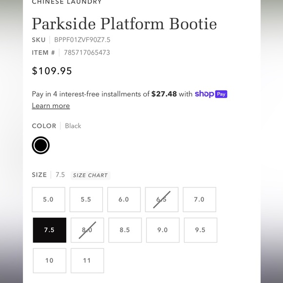 Chinese Laundry Parkside Platform Patent Bootie Size 6.5 - Picture 10 of 10